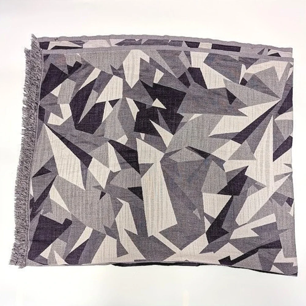 Lululemon Sit In Silence Scarf Wrap Oversized Silk Wool Geometric Arm Holes